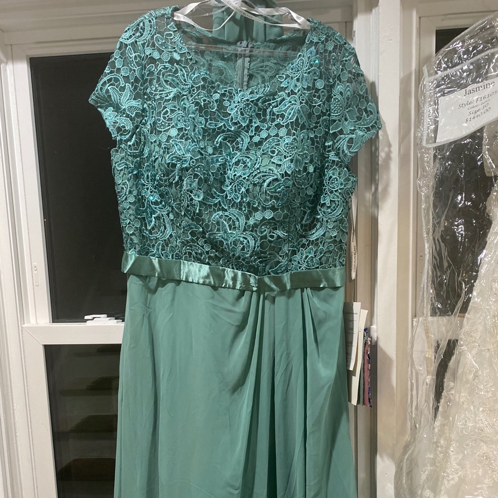 Cameron Blake lace chiffon gown